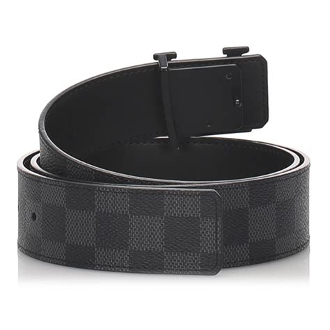 louis vuitton belt initiales damier graphite black grey|Louis Vuitton Initiales belt Damier Graphite authentic Unboxing / .